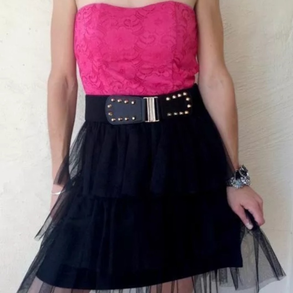 (B93) NEW tiered shift dress RACHAEL & CHLOE med